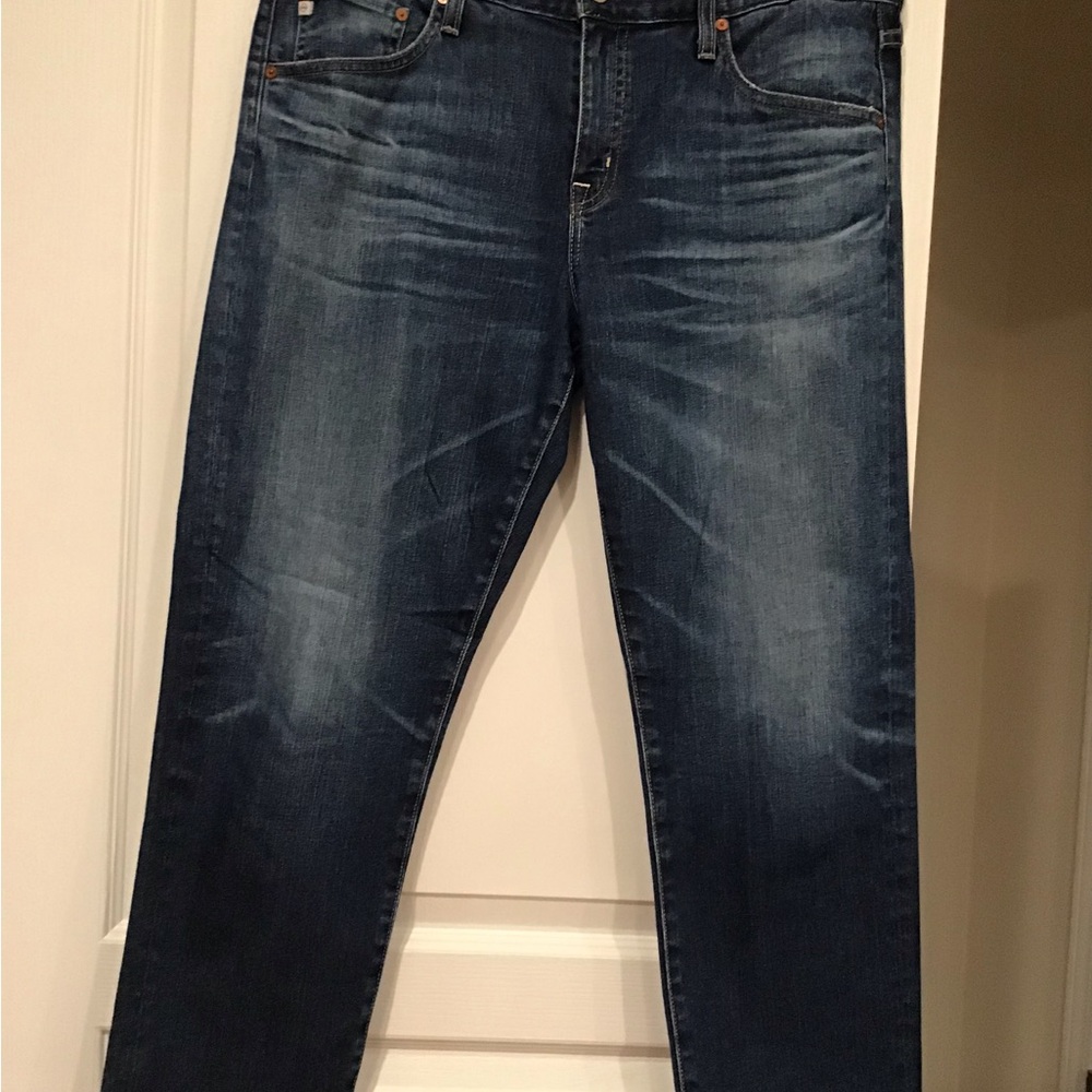 Ag Adriano Goldschmied Dark Blue Straight Jeans SZ 31